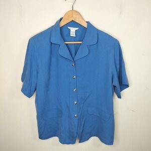 Anna and Frank Silk Blouse Button Up